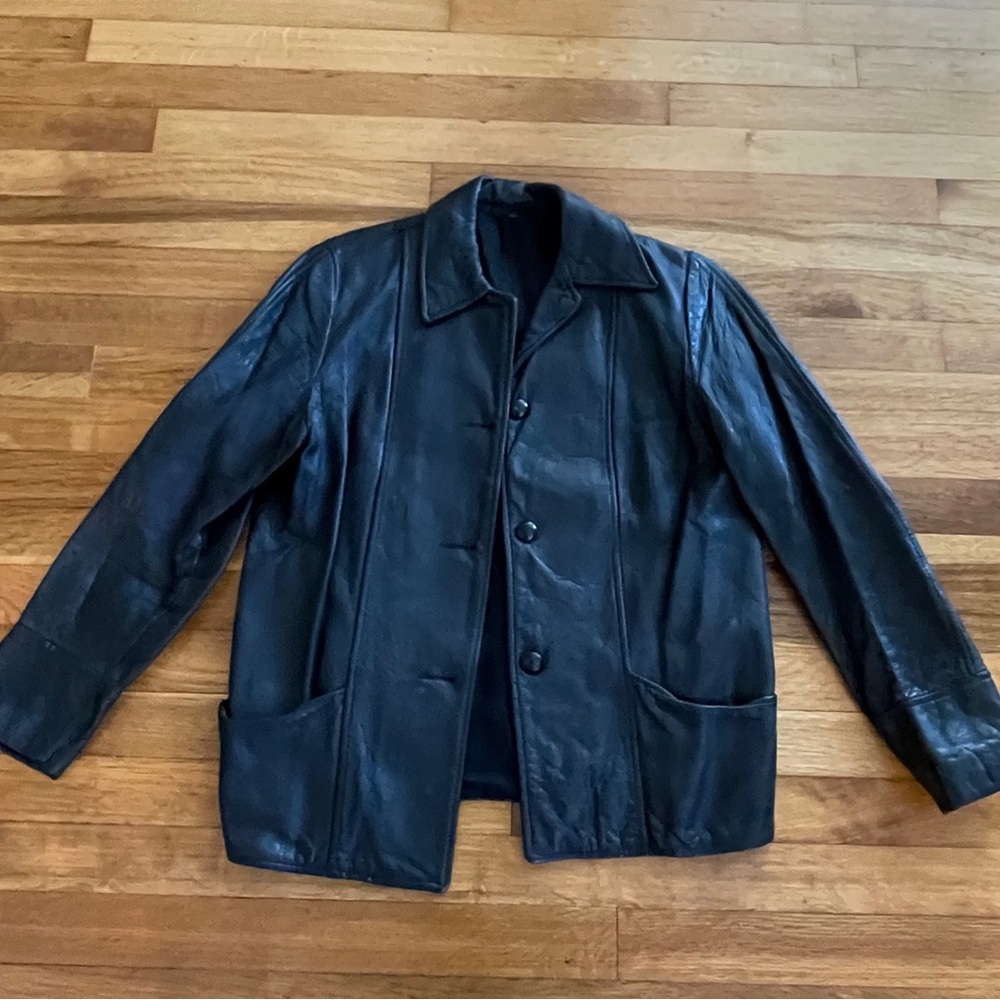 Vintage Genuine Black Leather Jacket